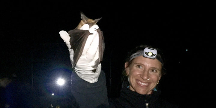 Erika Noel with a bat of Kern